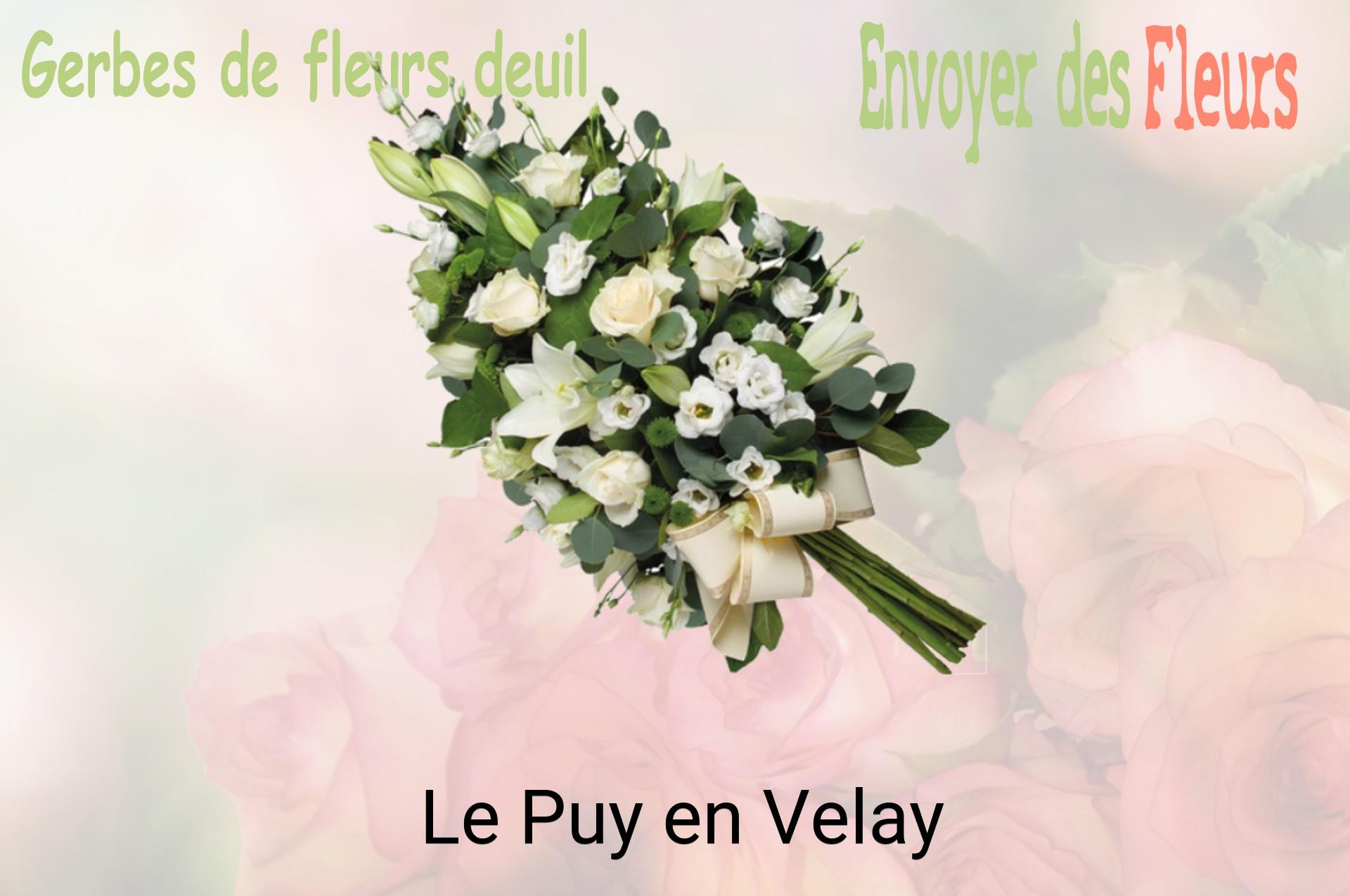 Gerbe de fleurs de deuil livrée à Le Puy-en-Velay